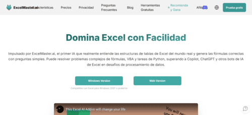 ExcelMaster.ai - Inteligencia Artificial (IA) - inteligenciaartificialia.info